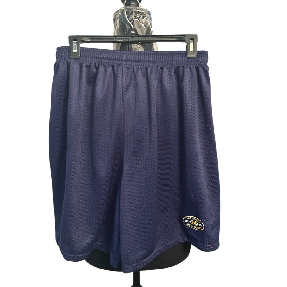 Michigan Wolverines Soffe Navy Workout Sweat Shorts Men's Size XL Extra Large‎